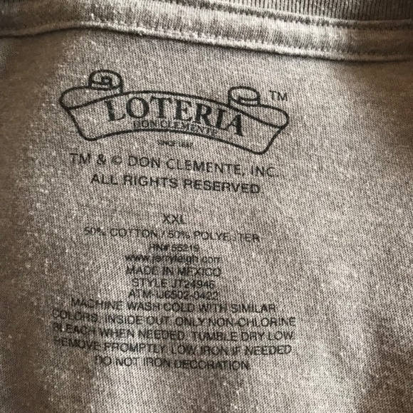 Halloween Loteria La Luna Moon Graphic T-Shirt Size XXL Gray White - Picture 5 of 5